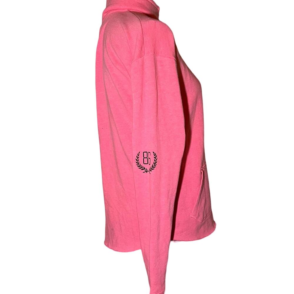 Hot Pink Victoria's Secret PINK Quarter Zip Pullover Sweatshirt Size XS - Picture 4 of 11